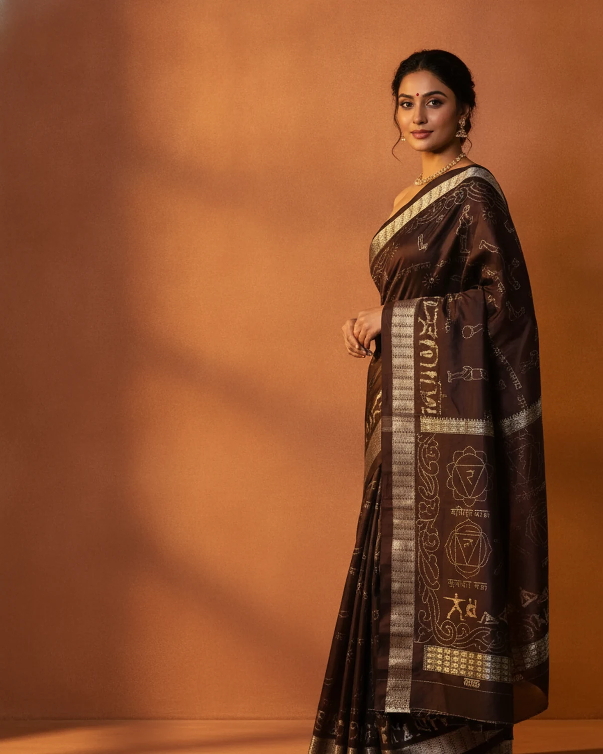 The saree, softly.