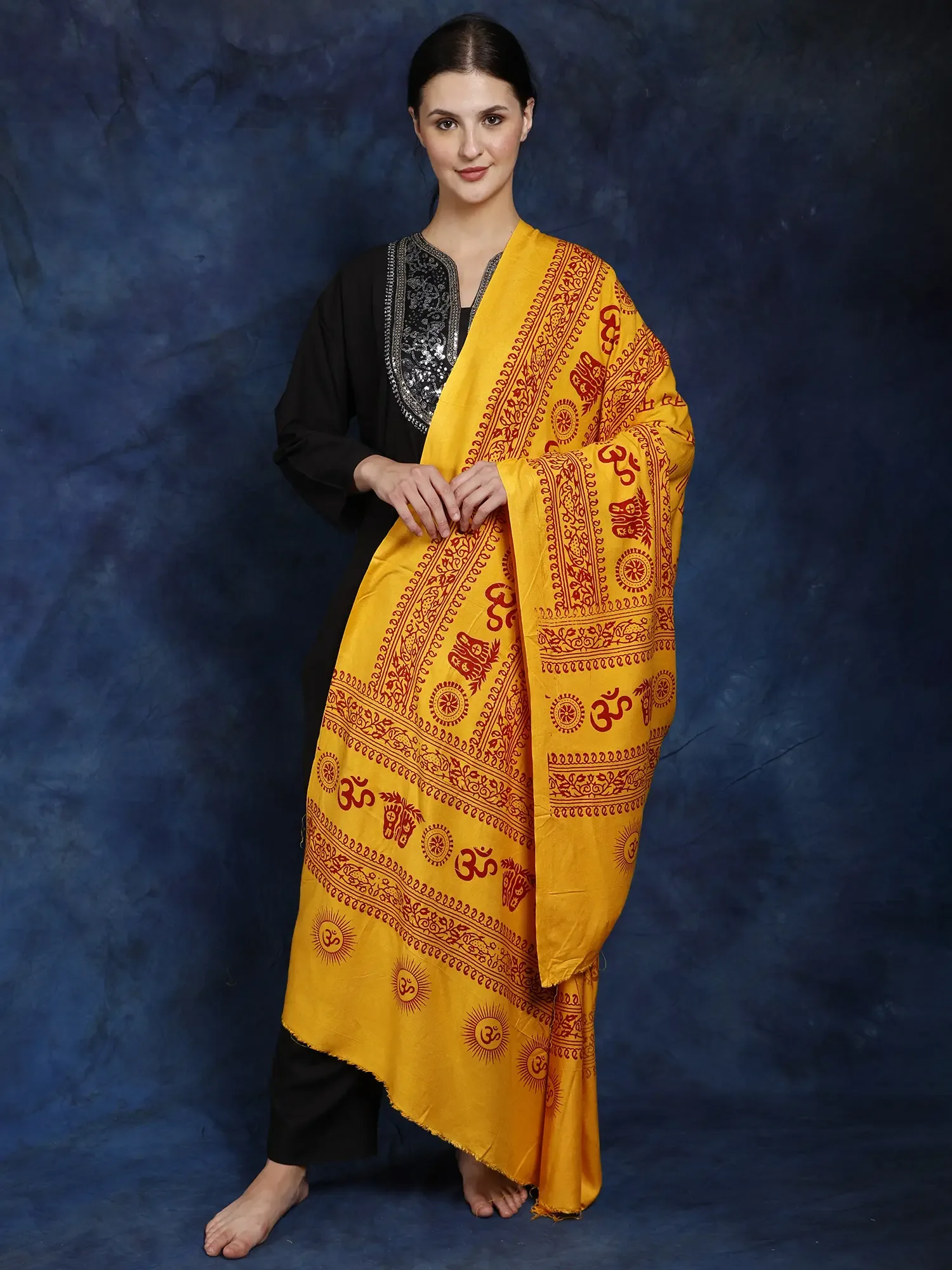 Jai Mata Di Sanatana Dharma Printed Prayer Shawl