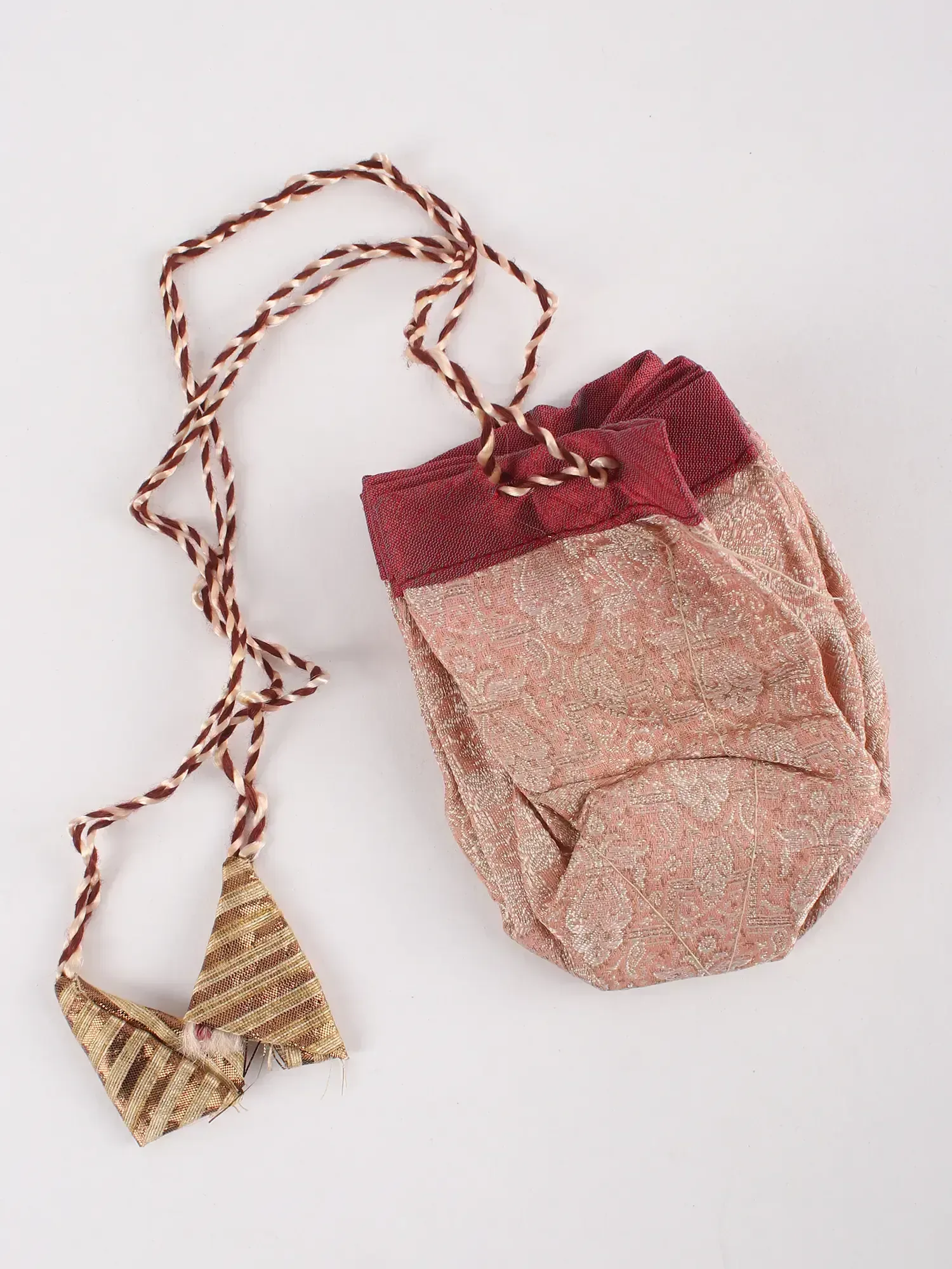 Jewelry Drawstring Pouch with Ring Pockets, alternate view