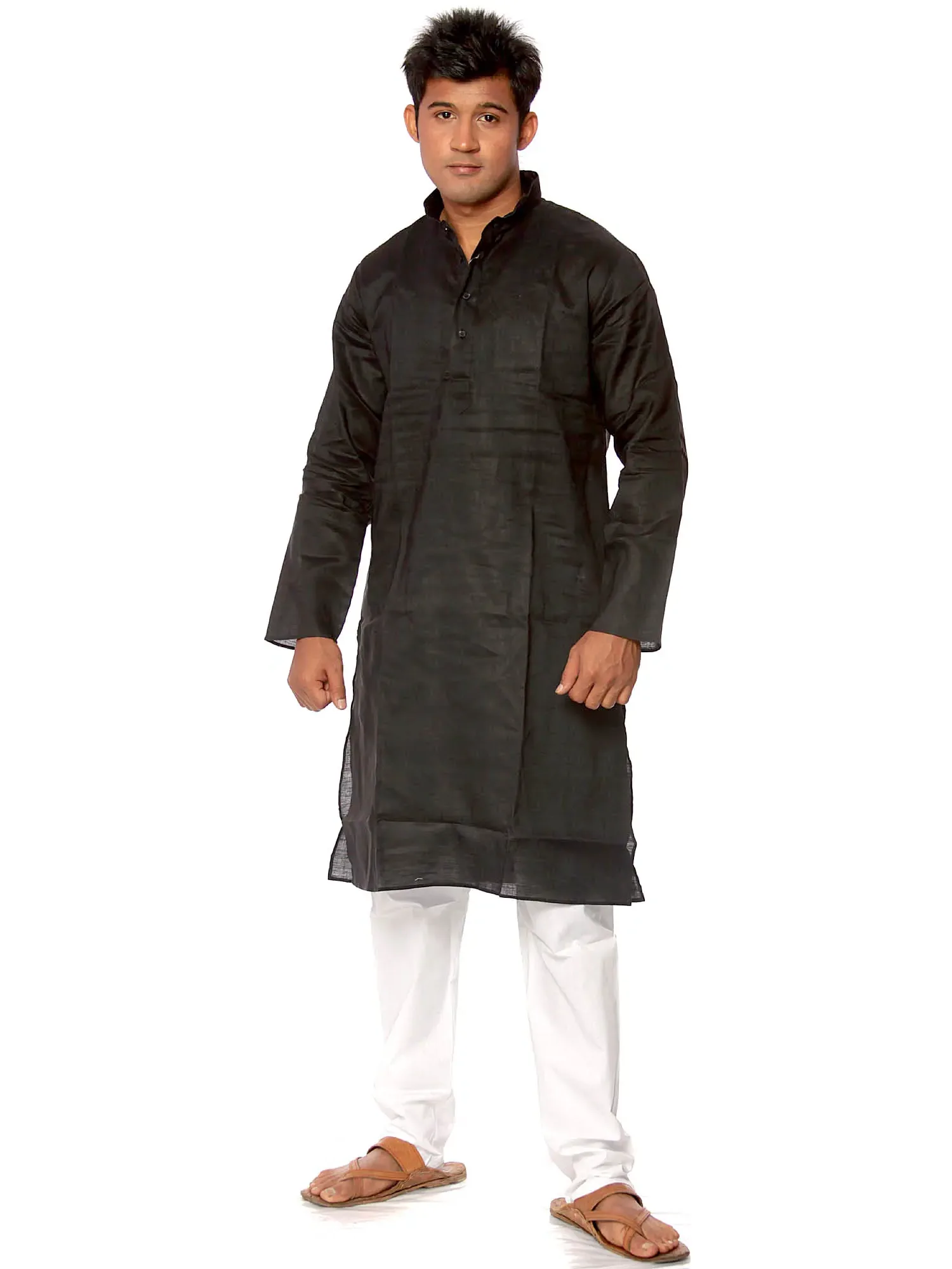 Plain Black Kurta Pajama