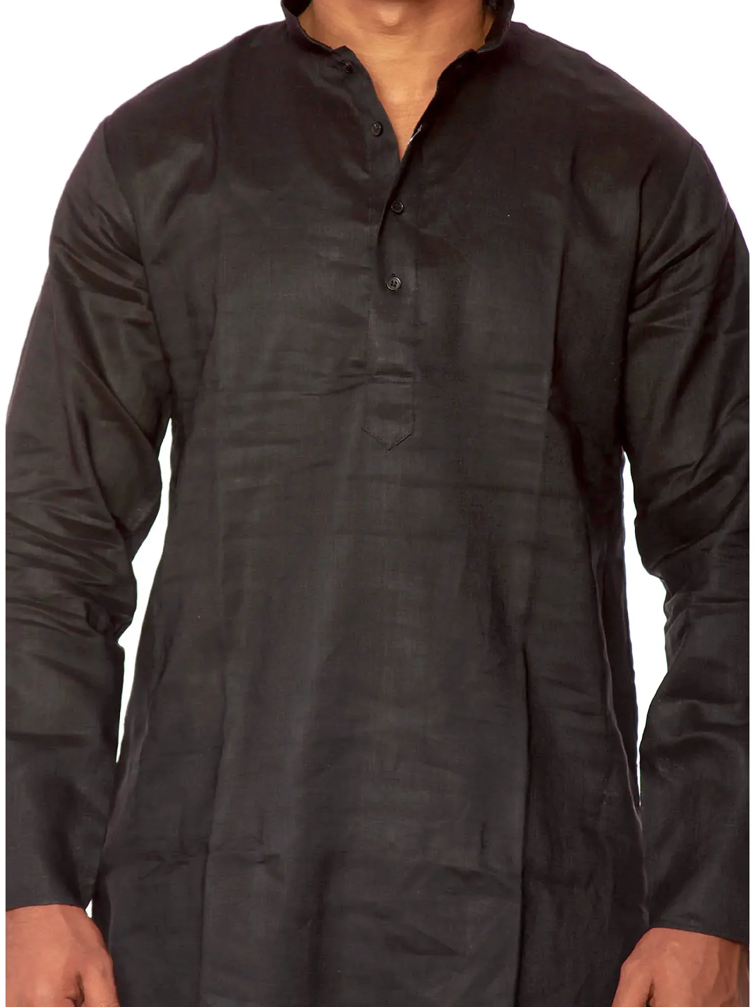 Plain Black Kurta Pajama, alternate view
