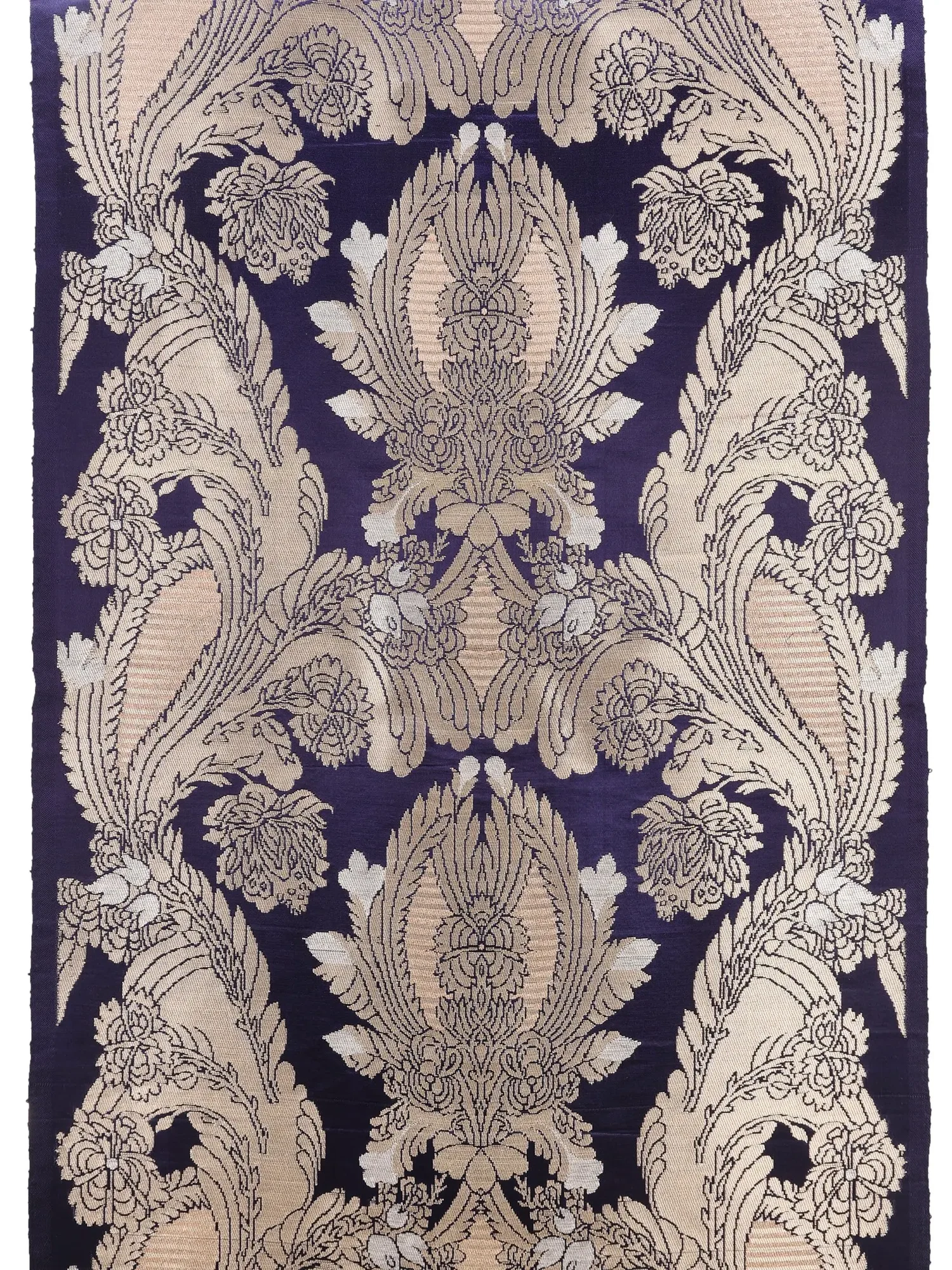 Magical Forest Handloom Brocade Fabric from Banaras with Floral Weave
