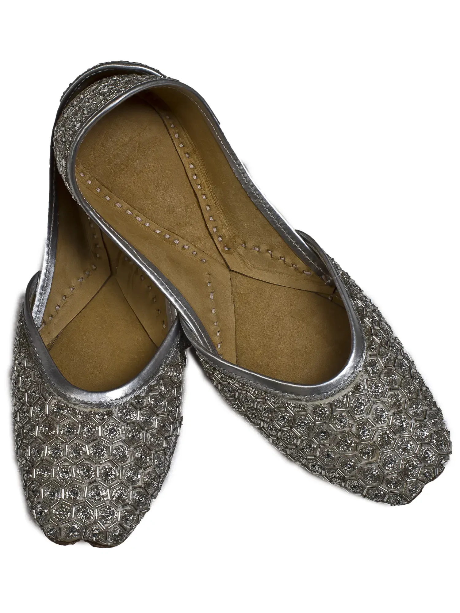 Wedding Jooties with All-Over Zardozi Work