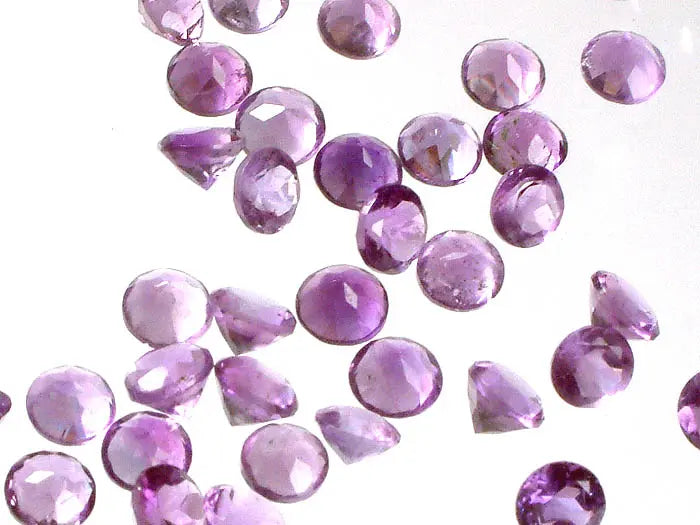 Amethyst Round Beads Necklace Pair