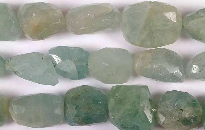 Aquamarine Faceted Tumbles Necklace