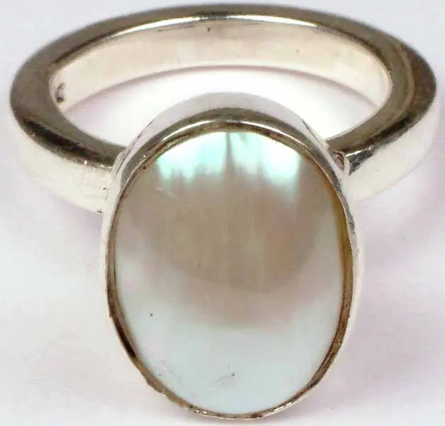 Beaten Shell Sterling Silver Ring