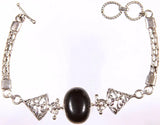 Black Onyx and Sterling Silver Bracelet