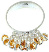 Faceted Citrine Sterling Silver Ring