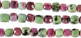 Faceted Ruby Zoisite Beaded Necklace