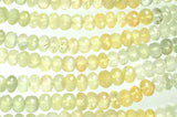 Faceted Grossular Garnet Rondelle Gemstone Bead Necklace