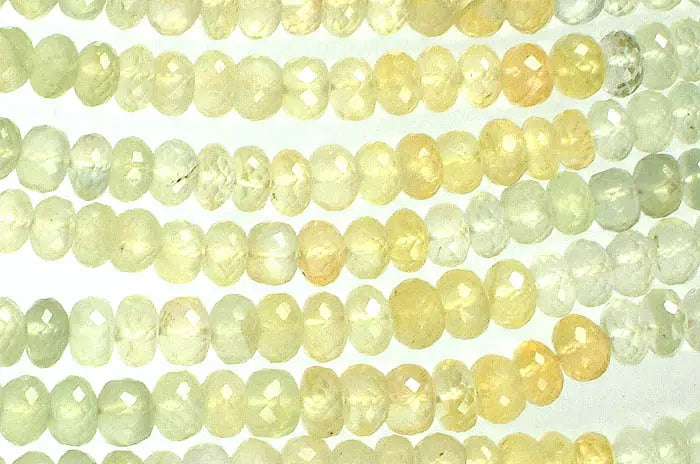 Faceted Grossular Garnet Rondelle Gemstone Bead Necklace