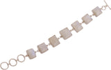 Rainbow Moonstone Sterling Silver Princess Bracelet