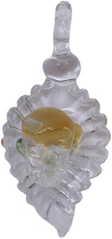 Hand-Painted Sai Baba Devotional Glass Pendant
