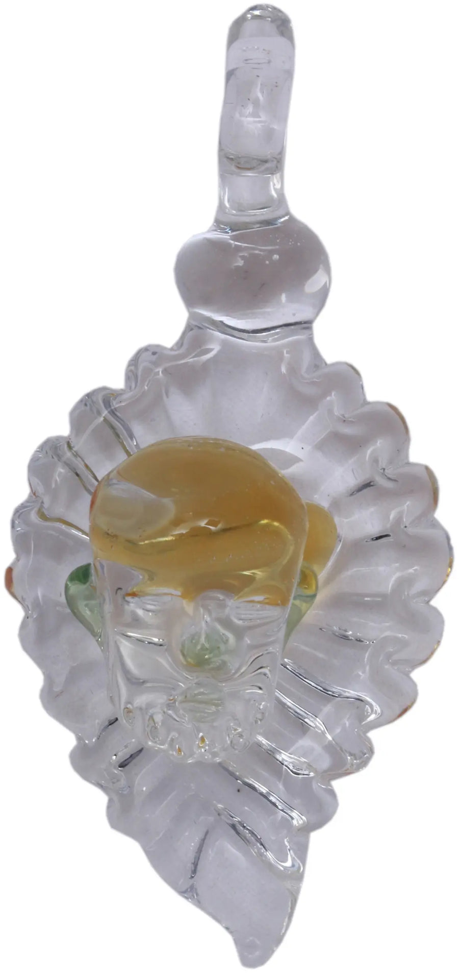 Hand-Painted Sai Baba Devotional Glass Pendant