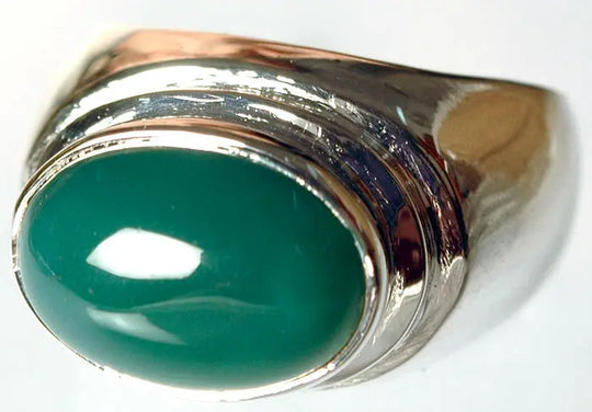 Green Onyx Sterling Silver Ring