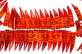 Gzi Carnelian Claw Bead Necklace in Tumbled Gemstone