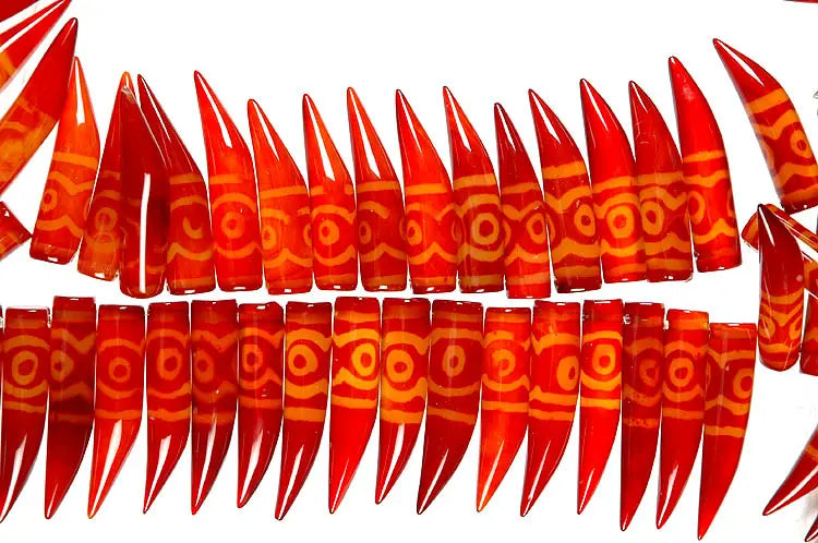 Gzi Carnelian Claw Bead Necklace in Tumbled Gemstone