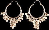 Pearl Hoop Earrings in Sterling Silver