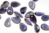 Iolite Pear Cut Gemstone Necklace Set of Ten Pieces
