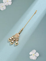 Meenakari Teardrop Brass Stone Studded Maang Tikka