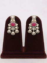 Ruby and Kundan Choker Necklace Set with Maang Tikka