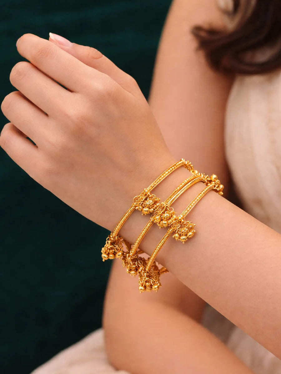 Kashmiri Ghungroo Copper Bangles Set of Four