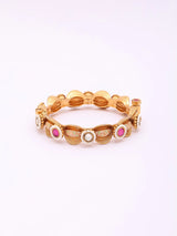 Meenakari Pearl and Kundan Openable Bangle Set (Pair)