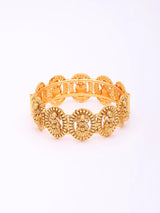Goddess Lakshmi Temple Antique Gold Openable Bangles Pair