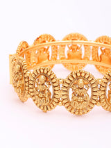 Goddess Lakshmi Temple Antique Gold Openable Bangles Pair