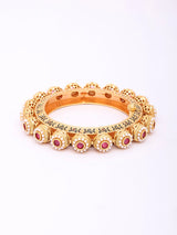 Kundan Studded Openable Brass Kada Bangles Pair