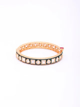 Polki Studded Brass Openable Bangles Pair