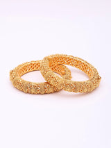 Floral Rajwadi Brass Openable Kada Bangles (Pair)