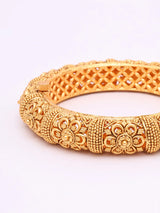 Floral Rajwadi Brass Openable Kada Bangles (Pair)