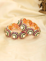 Meenakari Stone Studded Brass Openable Bangles Pair