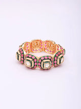 Meenakari Stone Studded Brass Openable Bangles Pair