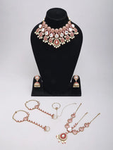 Ruby Red Kundan Bridal Set with Pearl Drops