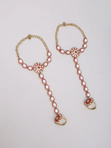 Ruby Red Kundan Bridal Set with Pearl Drops