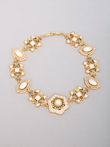 Oval Kundan Bridal Set with Nath, Maang Tikka and Hathphool
