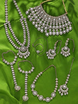 Polki Bridal Chandbali Earrings with Layered Necklace Set