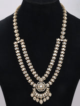Polki Bridal Chandbali Earrings with Layered Necklace Set
