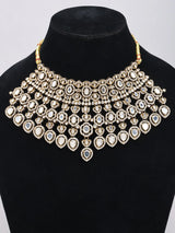 Polki Bridal Chandbali Earrings with Layered Necklace Set