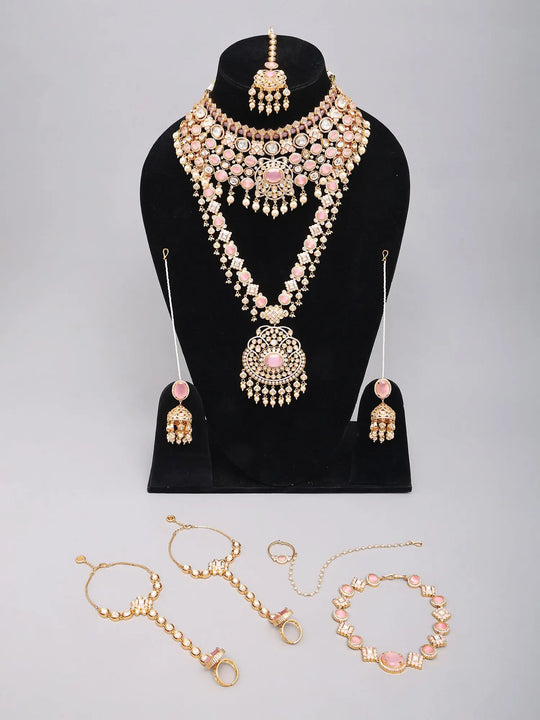 Kundan and Pearl Multi-Layered Bridal Jewellery Set