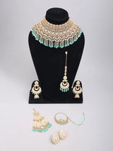 Kundan Bridal Nose Ring, Maang Tikka, Passa and Ring Set