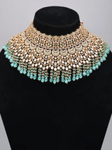 Kundan Bridal Nose Ring, Maang Tikka, Passa and Ring Set