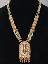 Lord Rama Temple Kundan Necklace and Earring Set