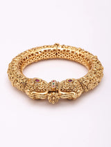 Antique Temple Carved Openable Brass Bridal Kada Bangles