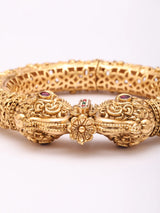 Antique Temple Carved Openable Brass Bridal Kada Bangles