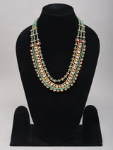 Emerald Green Multi-Strand Beaded Rajwadi Raani Haar Necklace