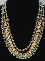 Emerald Green Multi-Strand Beaded Rajwadi Raani Haar Necklace