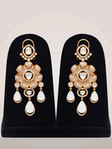 Pink Floral Kundan Necklace Set with Earrings and Maang Tikka